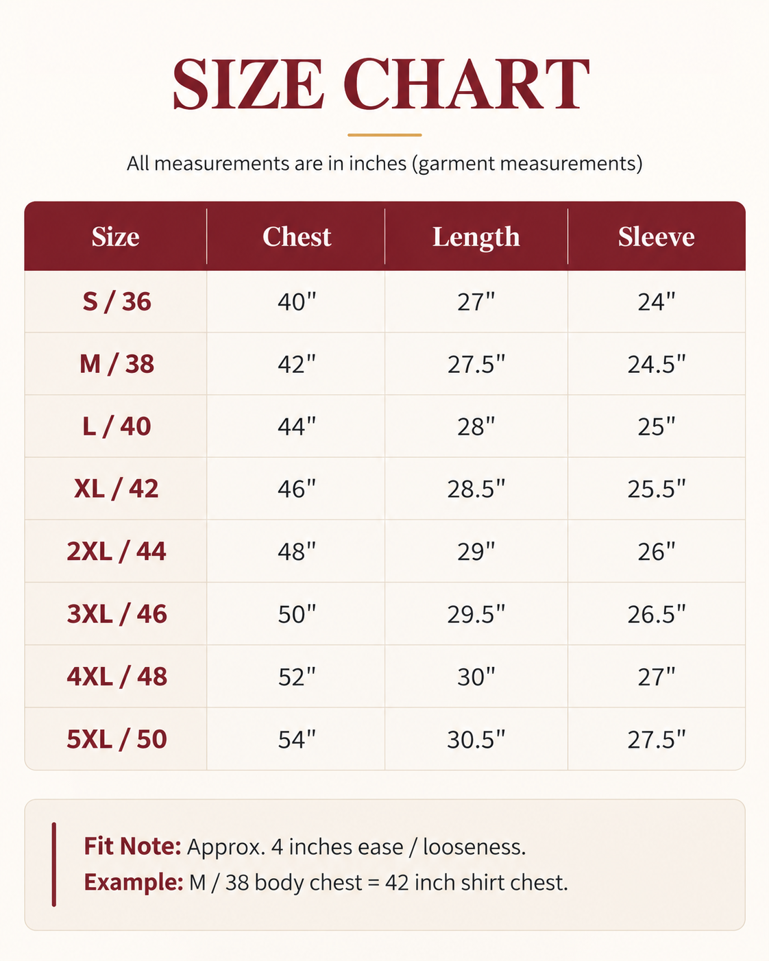 Size guide