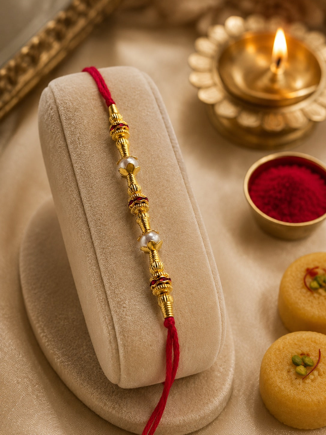 Golden Pearl Classic Rakhi