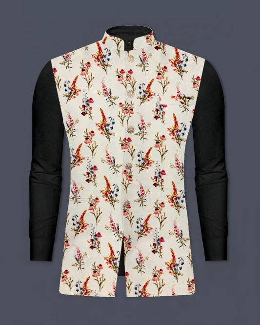 Bagru Blossom Nehru Jacket