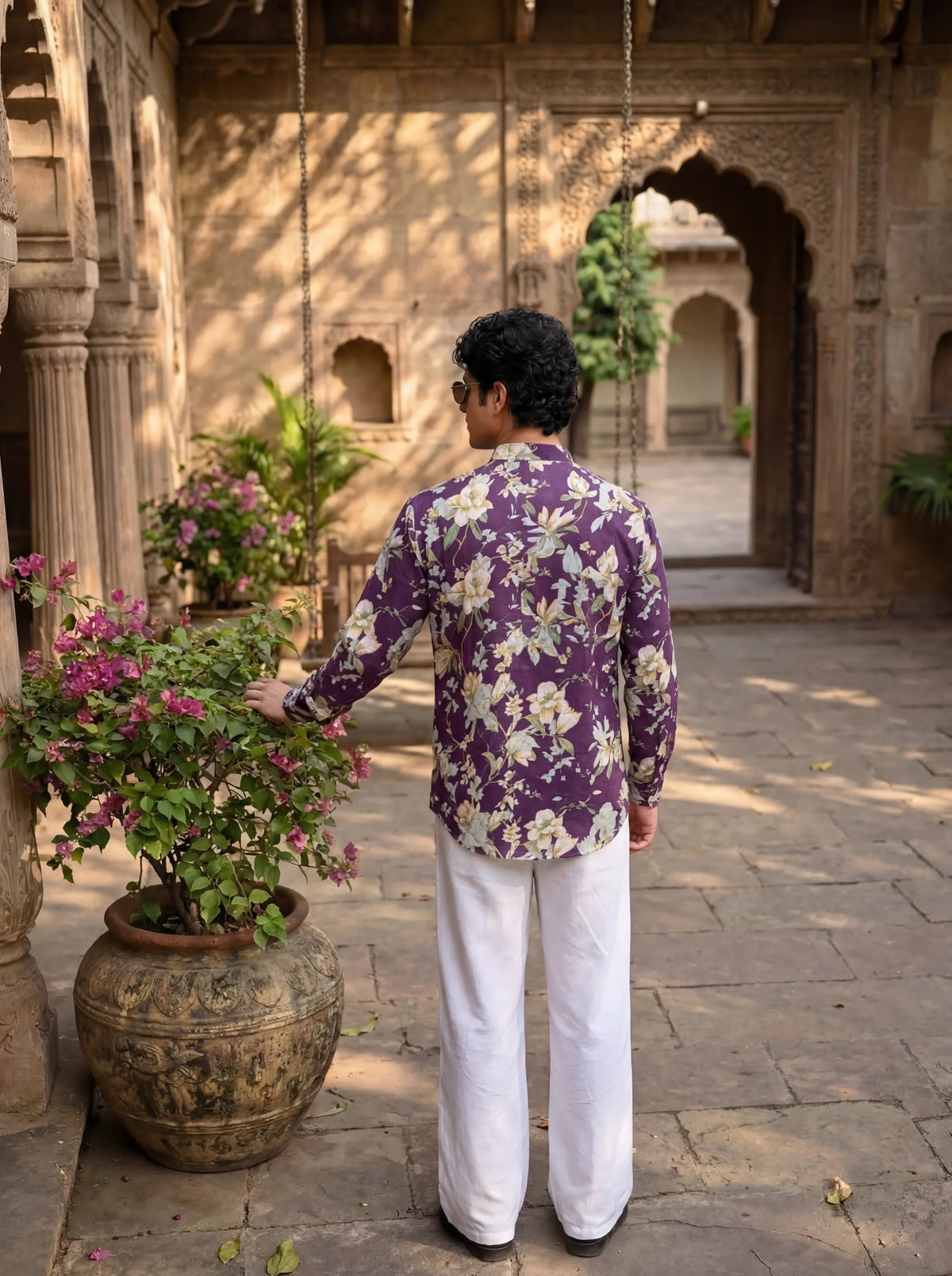 Vibrant Elegance – Printed Cotton Short Kurta