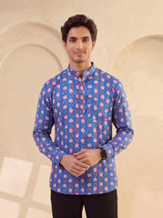 Blossom Breeze – Printed Cotton Short Kurta