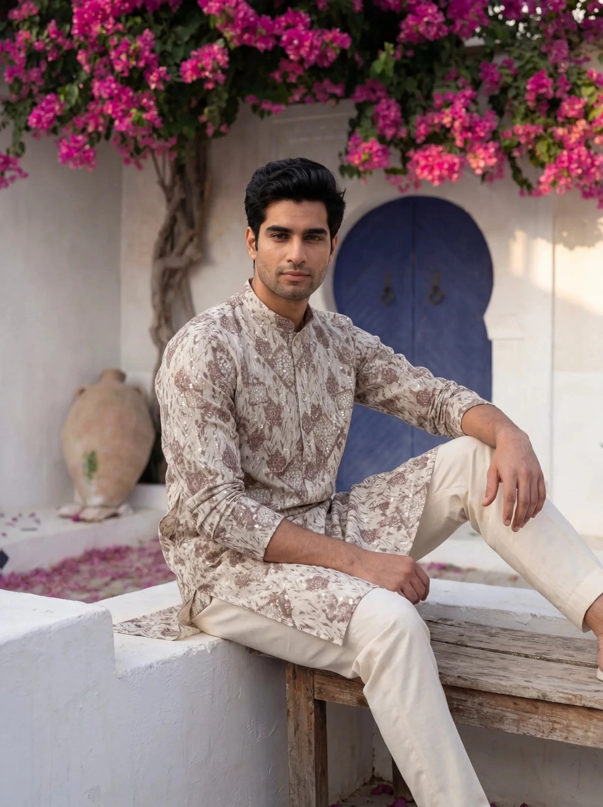 Abstract Printed Kurta - Jaipuri Crown