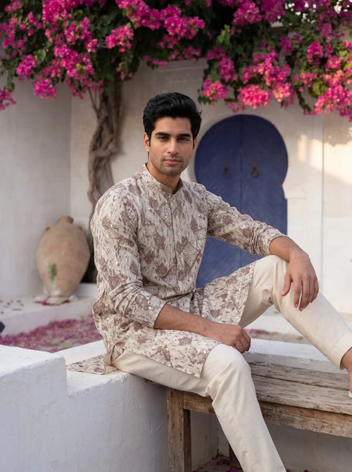 Abstract Printed Kurta - Jaipuri Crown