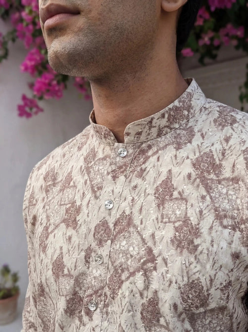 Abstract Printed Kurta - Jaipuri Crown
