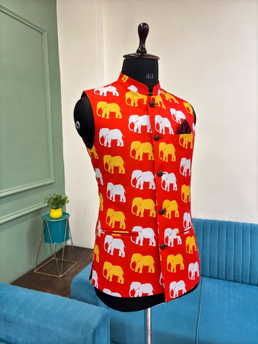 Amber Aura Nehru Jacket - Jaipuri Crown