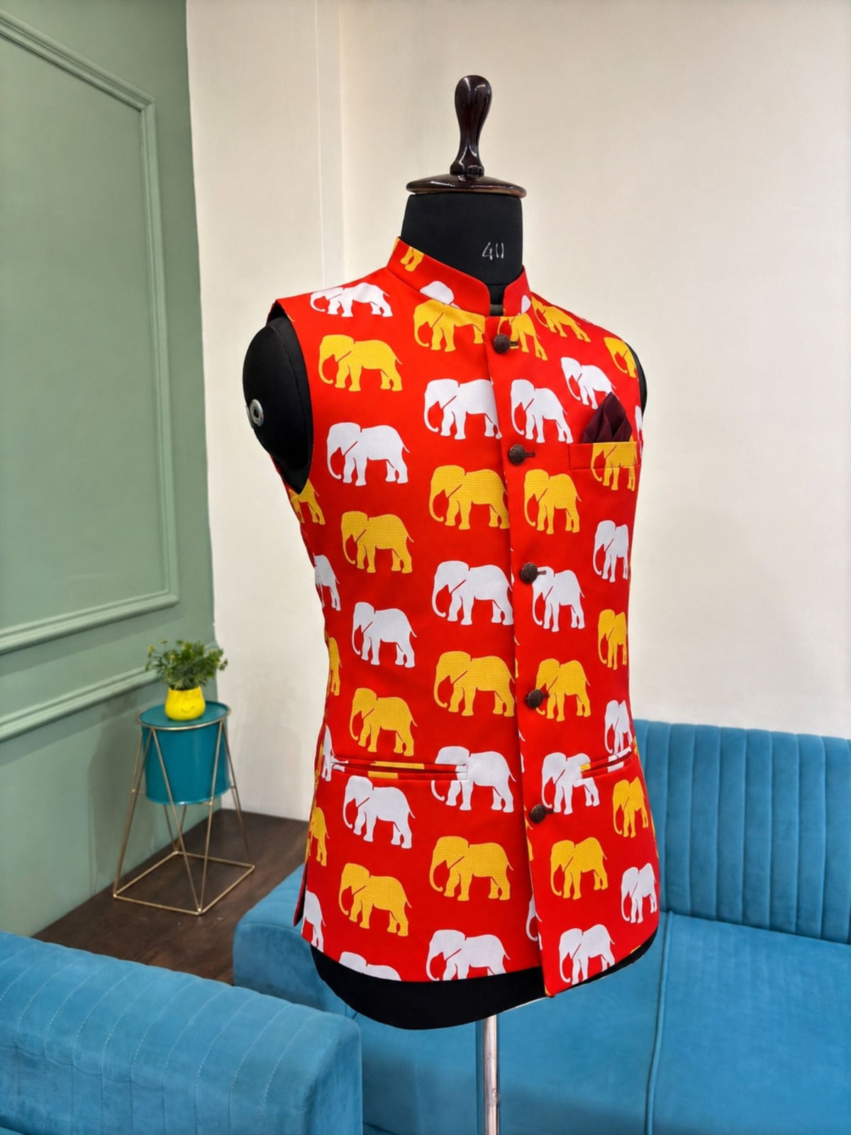 Amber Aura Nehru Jacket - Jaipuri Crown