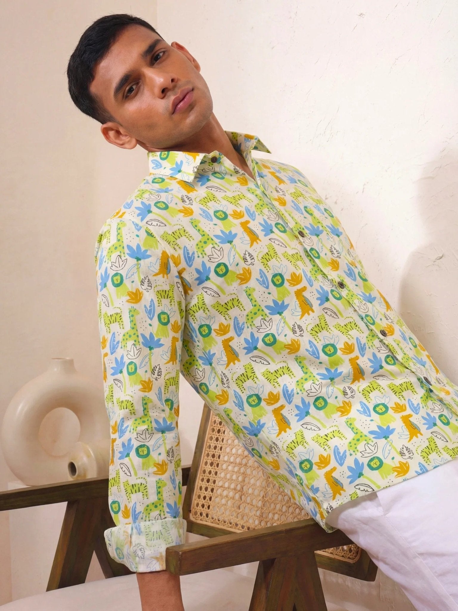 Animal Kingdom – Printed Cotton Full Sleeve - Jaipuri Crown