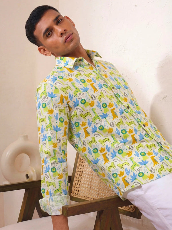 Animal Kingdom – Printed Cotton Full Sleeve - Jaipuri Crown