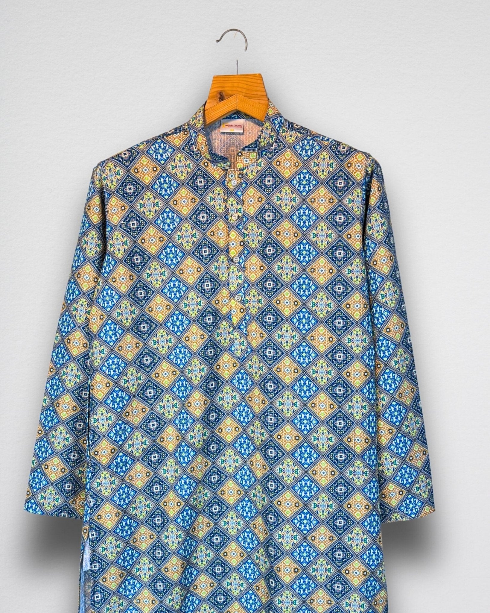 Azure Bandhej Kurta - Jaipuri Crown