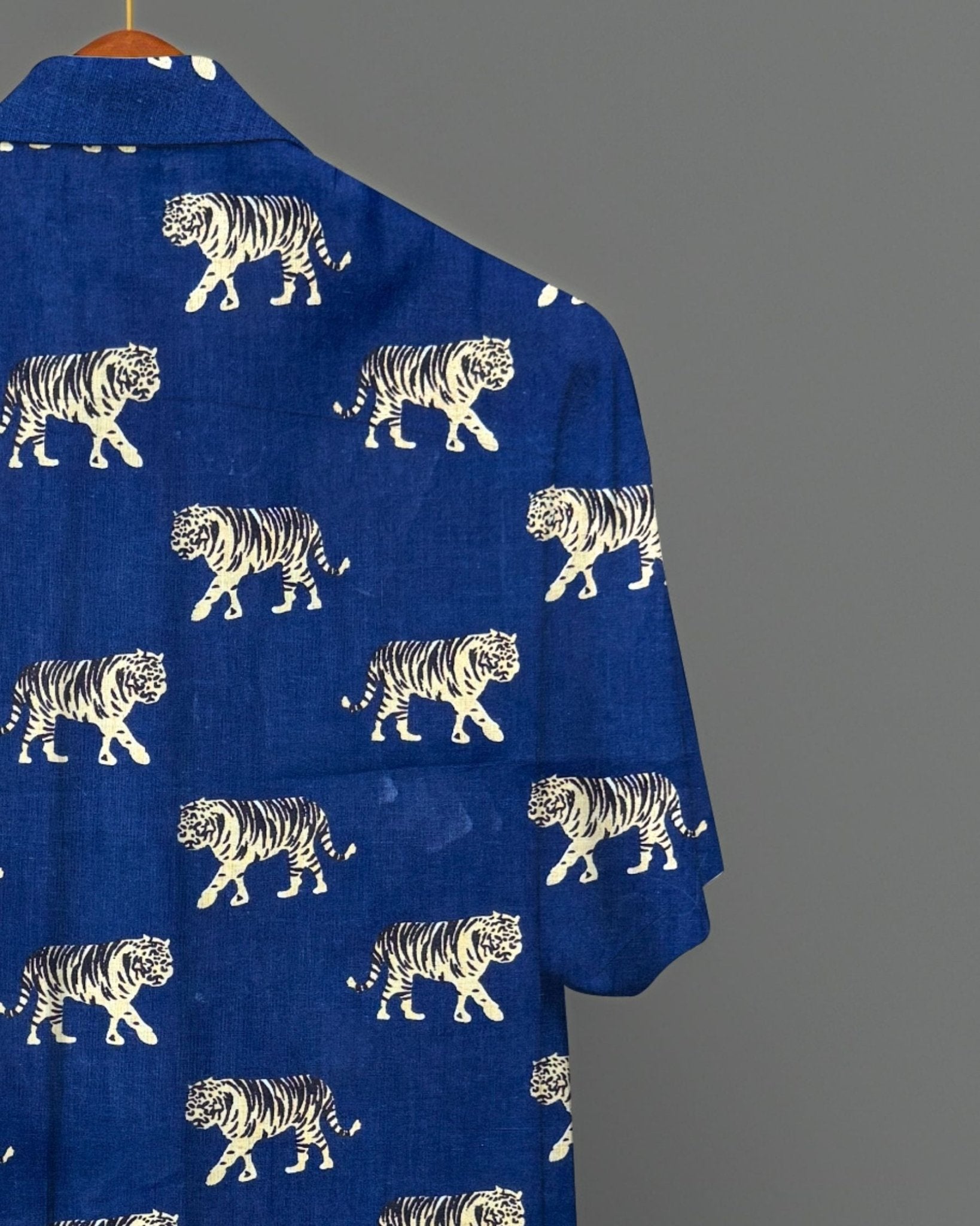 Bagh Mera Sher – Half Sleeve Cotton Shirt - Jaipuri Crown