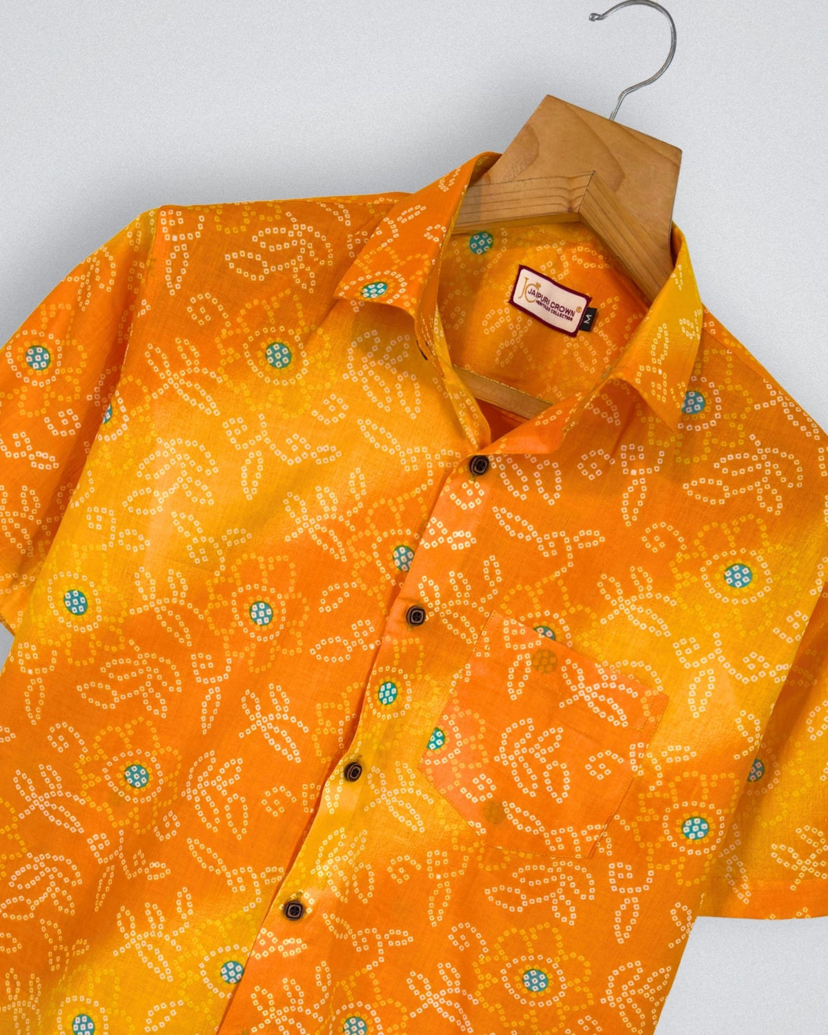 Bandhani Glow – Heritage Print Shirt - Jaipuri Crown
