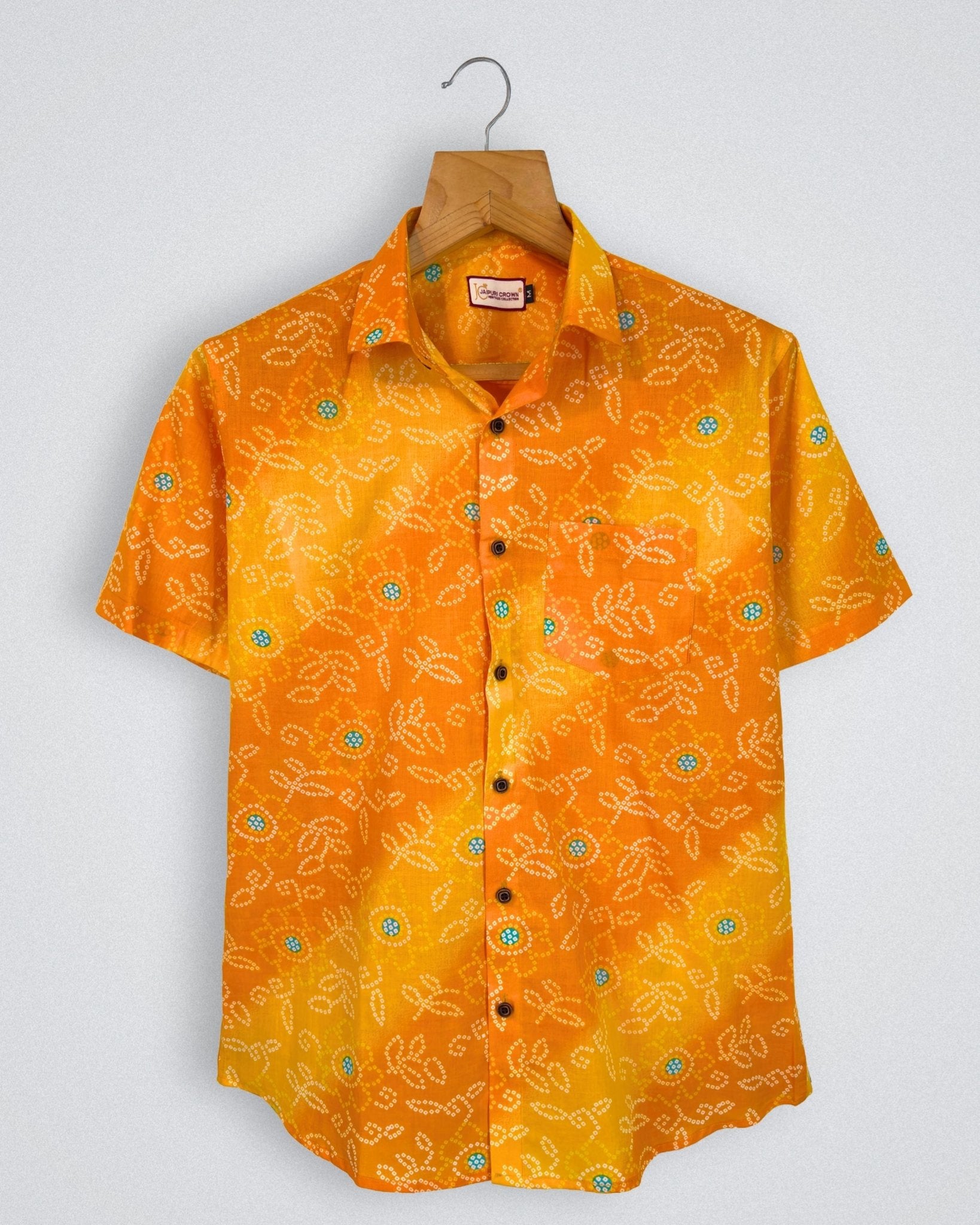 Bandhani Glow – Heritage Print Shirt - Jaipuri Crown