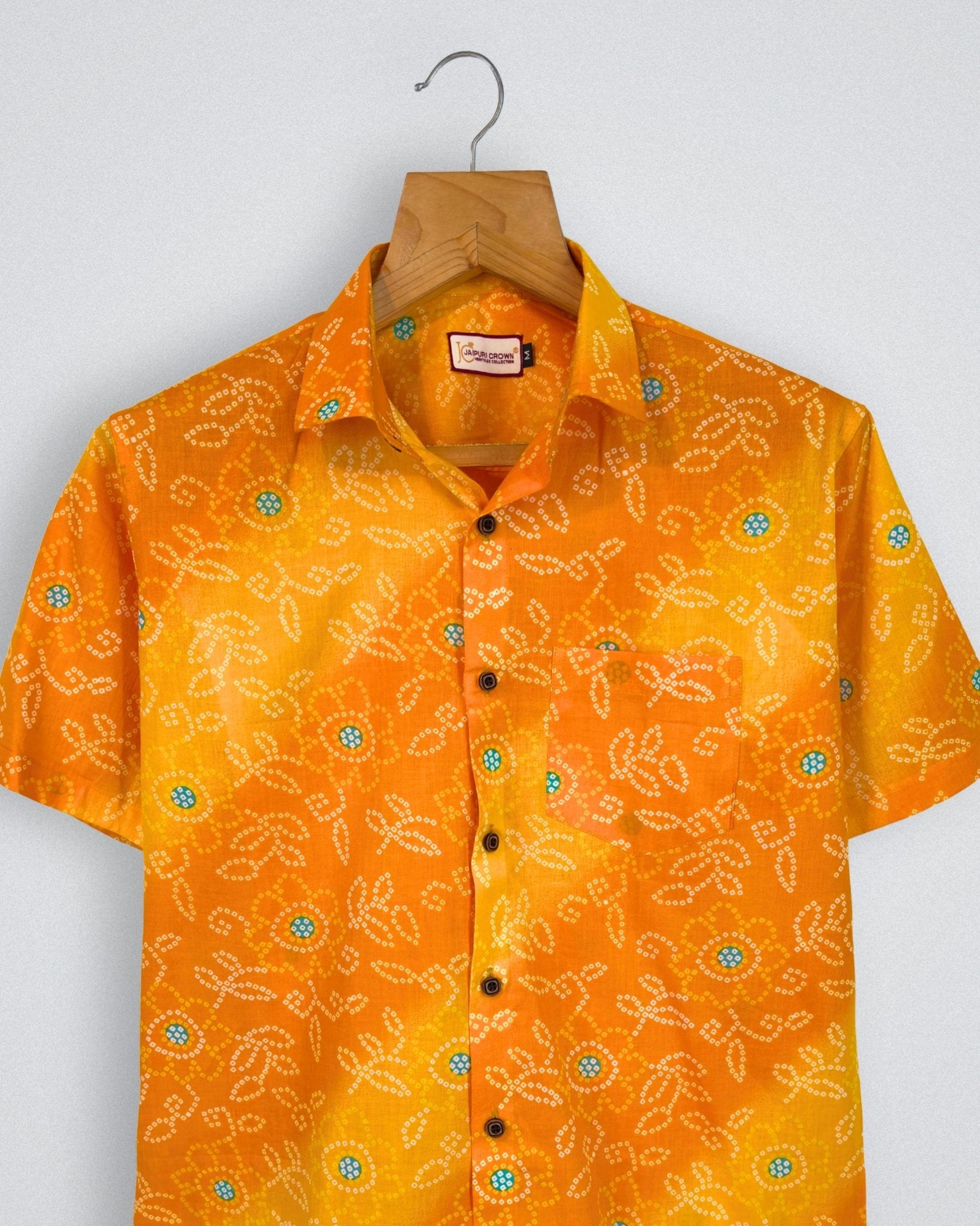 Bandhani Glow – Heritage Print Shirt - Jaipuri Crown