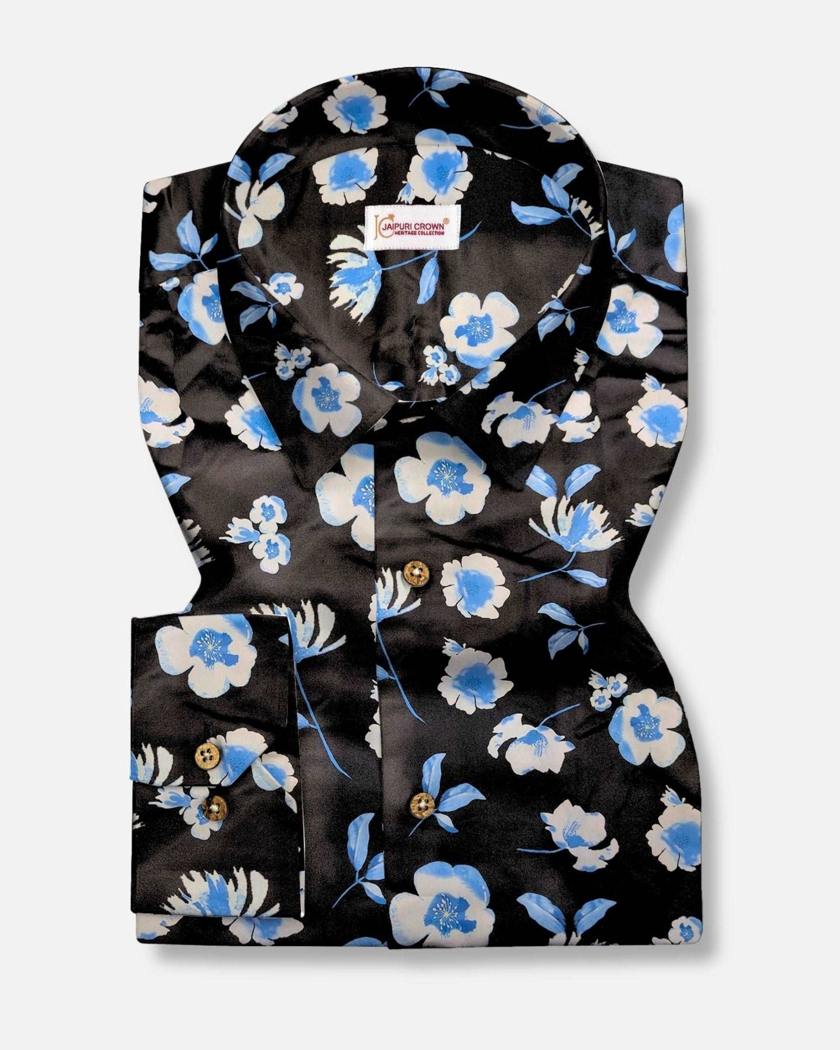 Black Sky - Pure Cotton Shirt - Pure Cotton Shirt - Jaipuri Crown