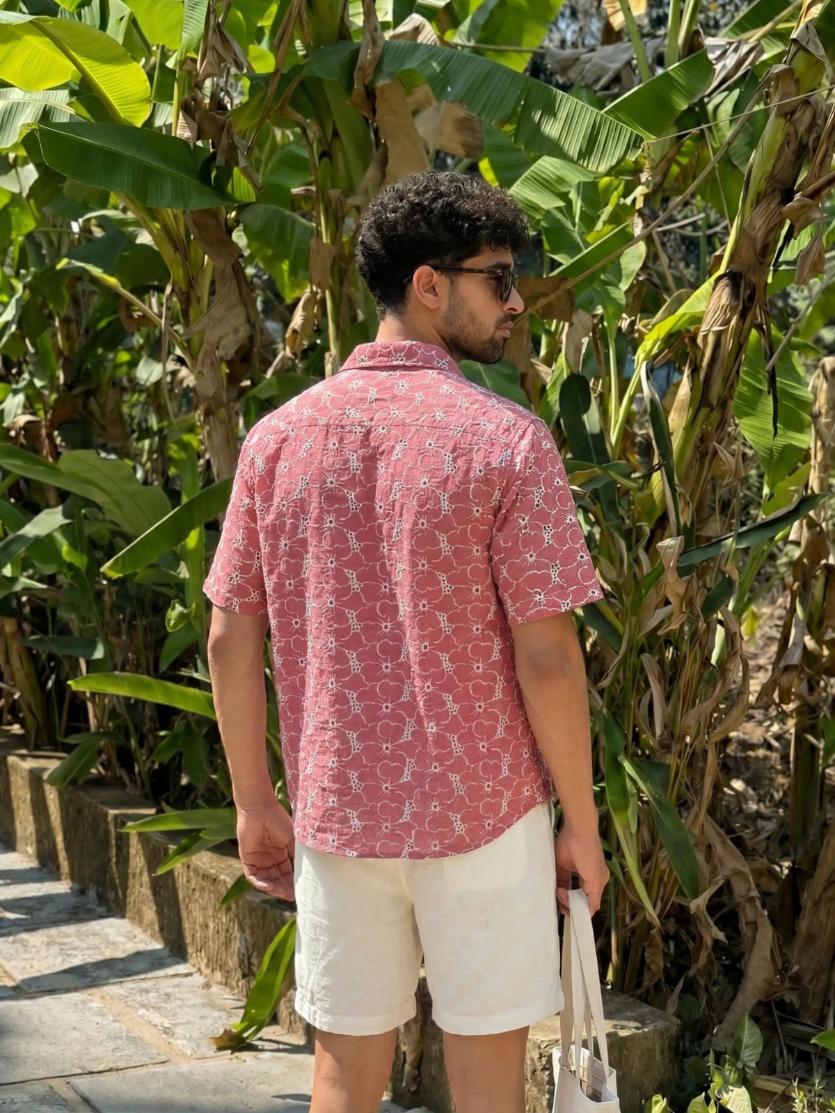Bloom Drip — Rose Pink Hakoba Cotton Shirt | Jaipuri Crown - Jaipuri Crown
