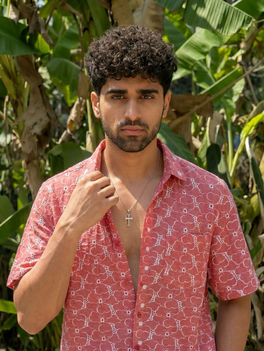 Bloom Drip — Rose Pink Hakoba Cotton Shirt | Jaipuri Crown - Jaipuri Crown