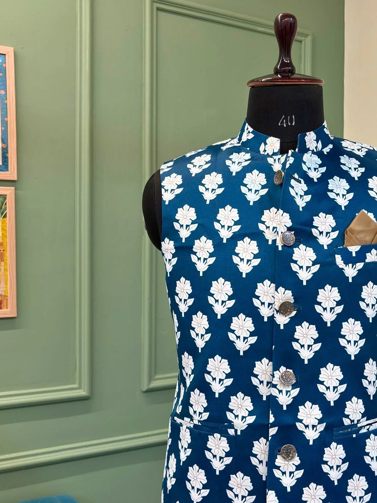 Bloom Nehru Jacket - Jaipuri Crown