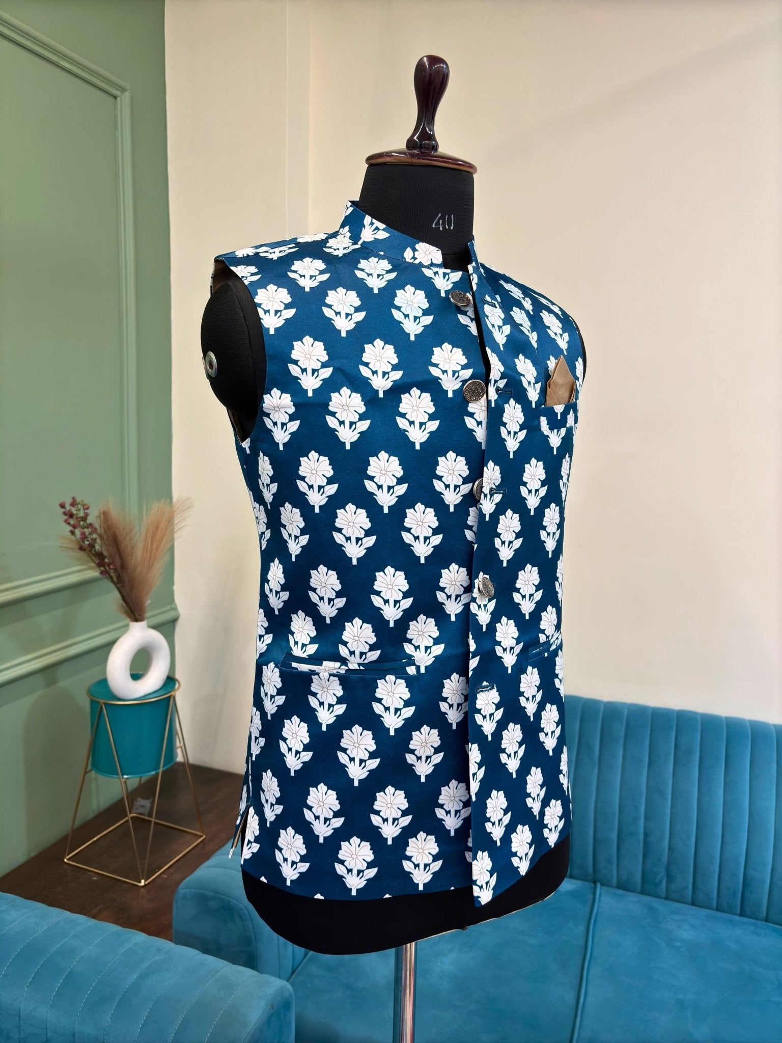 Bloom Nehru Jacket - Jaipuri Crown