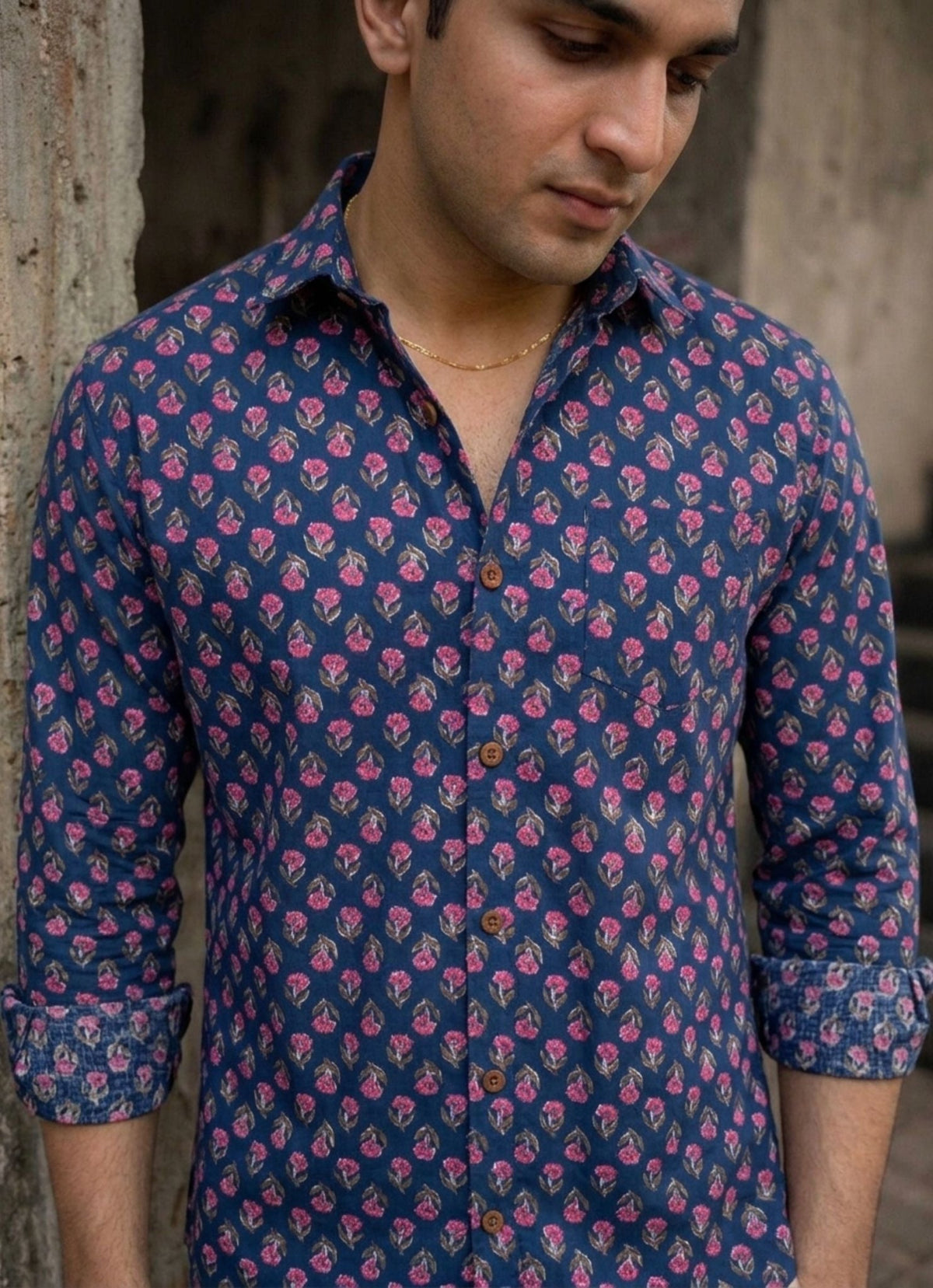 Blooming Elegance – Full Sleeve Cotton Shirt - Jaipuri Crown