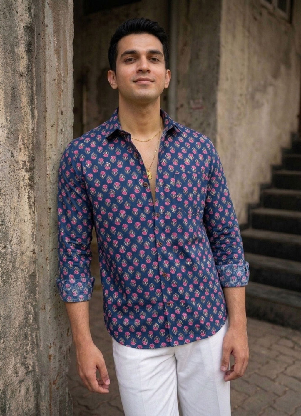 Blooming Elegance – Full Sleeve Cotton Shirt - Jaipuri Crown