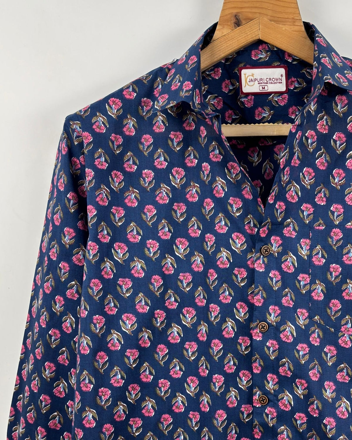 Blooming Elegance – Full Sleeve Cotton Shirt - Jaipuri Crown
