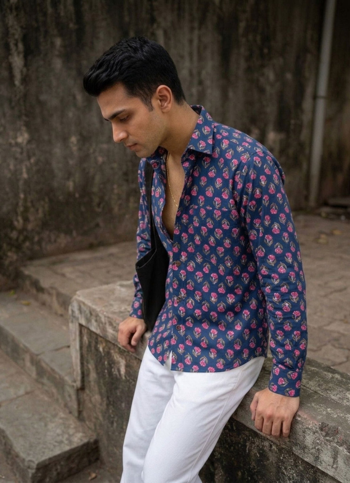 Blooming Elegance – Full Sleeve Cotton Shirt - Jaipuri Crown