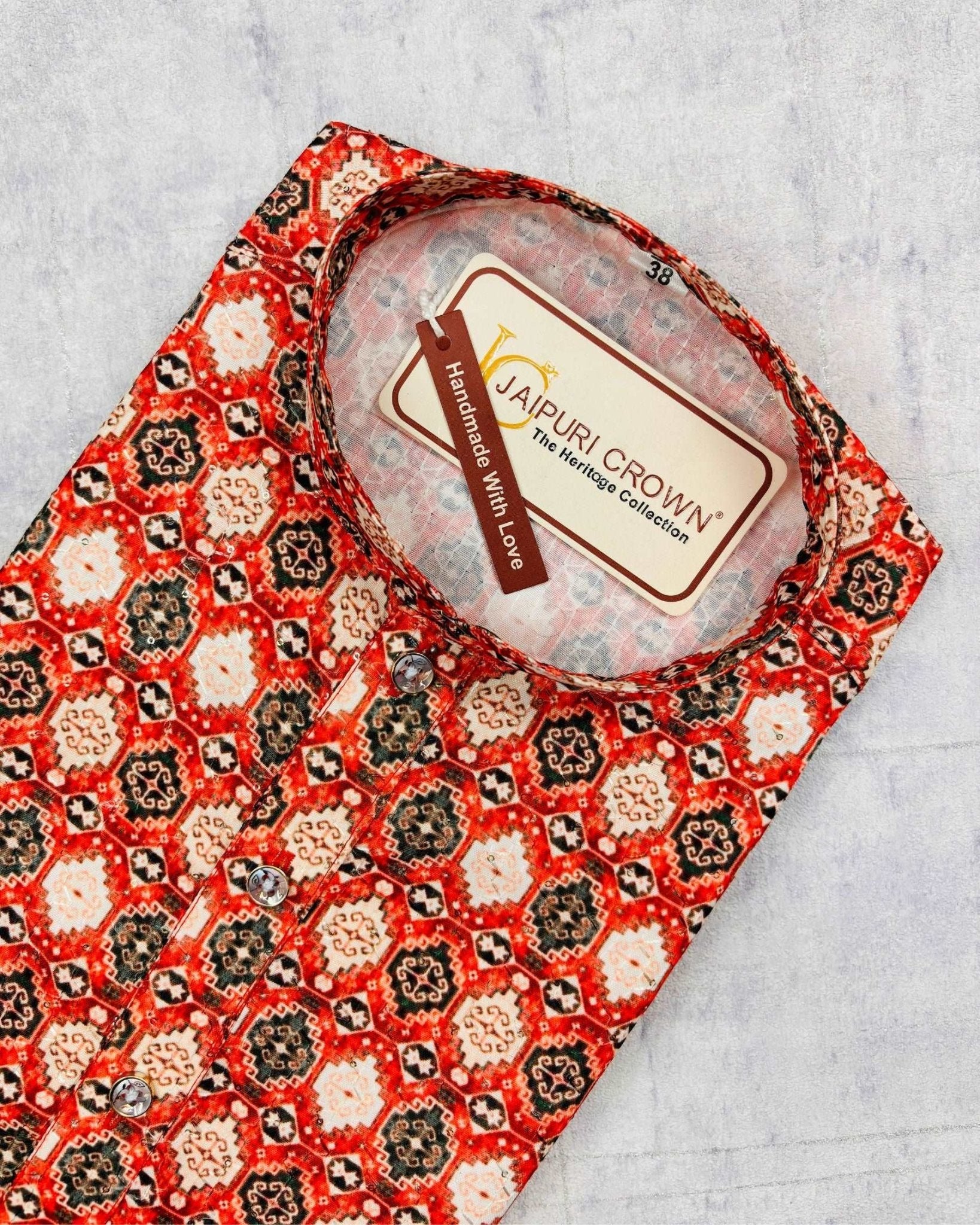 Botanical Printed Kurta - Jaipuri Crown