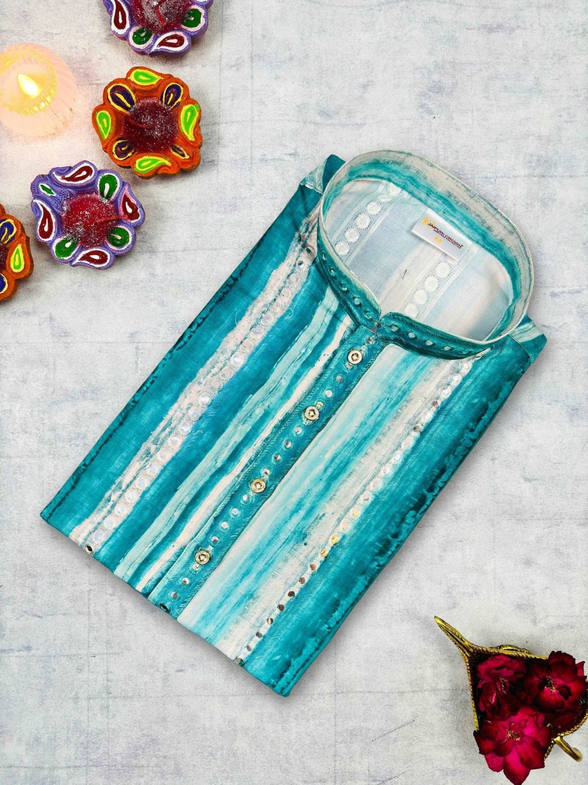 Brilliant Mirror Work Kurta - Jaipuri Crown