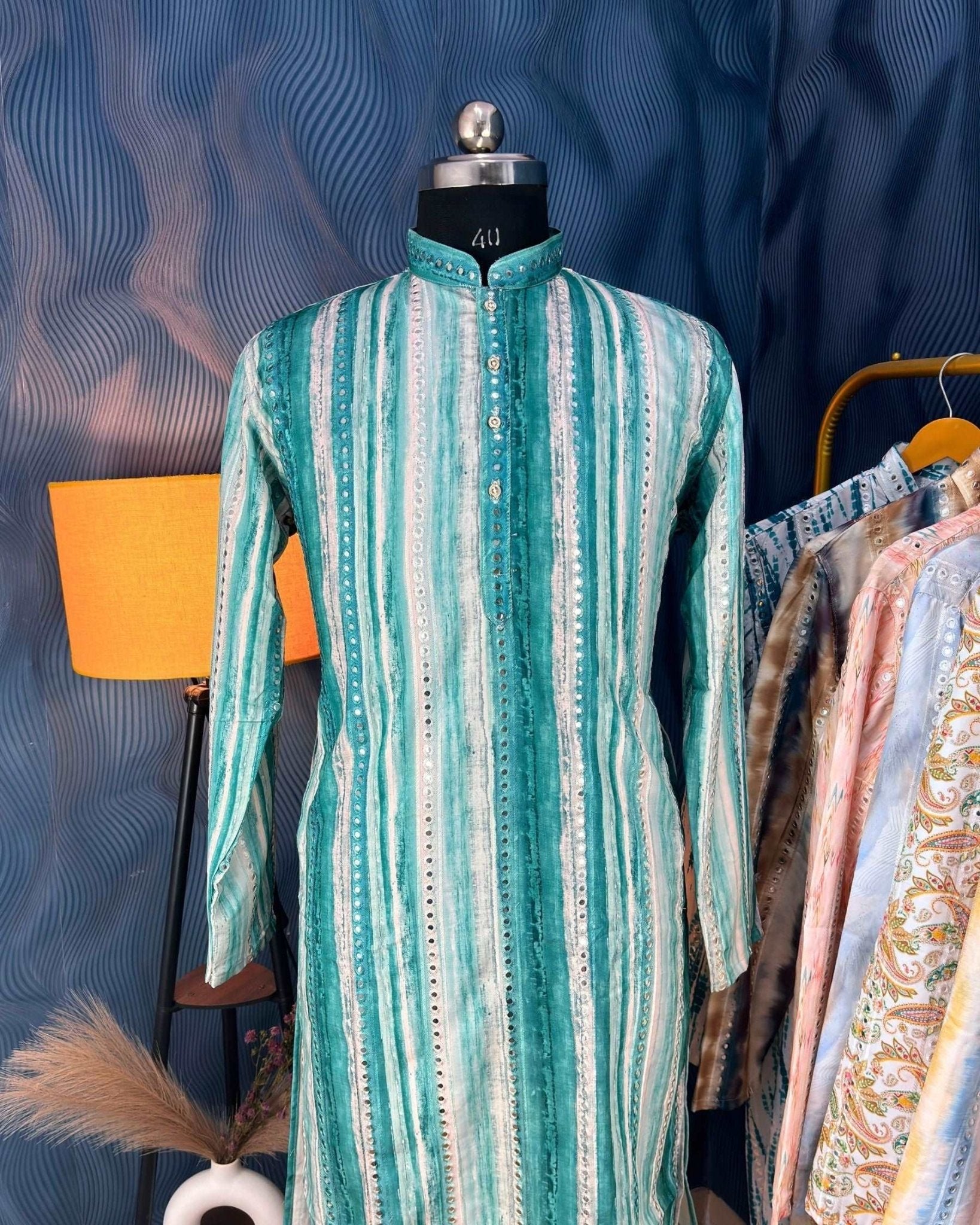 Brilliant Mirror Work Kurta - Jaipuri Crown