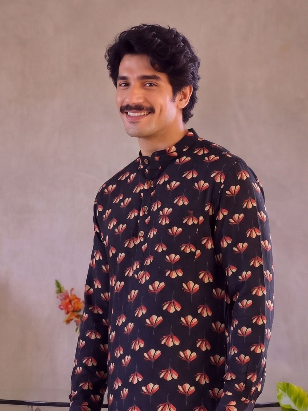 Butterfly Bliss – Printed Cotton Short Kurta - Jaipuri Crown