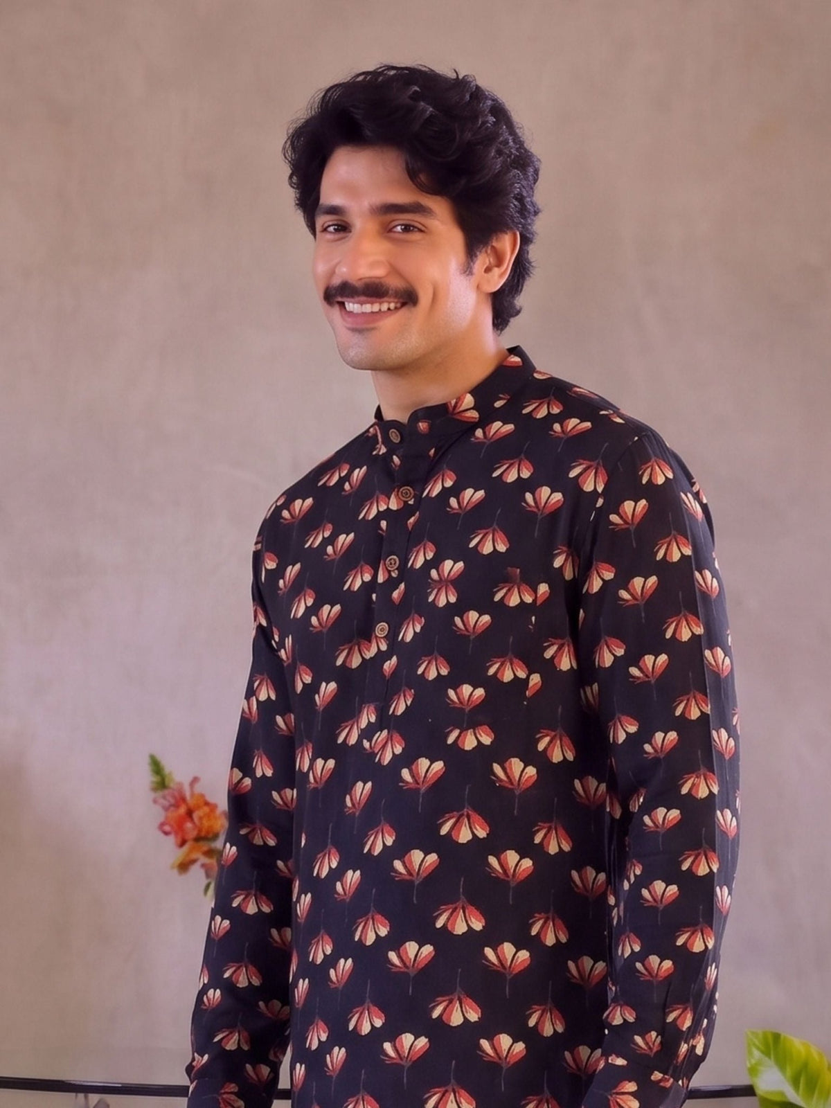 Butterfly Bliss – Printed Cotton Short Kurta - Jaipuri Crown