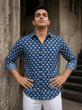 Camel Caravan – Printed Cotton Full Sleeve Shirt - Jaipuri Crown