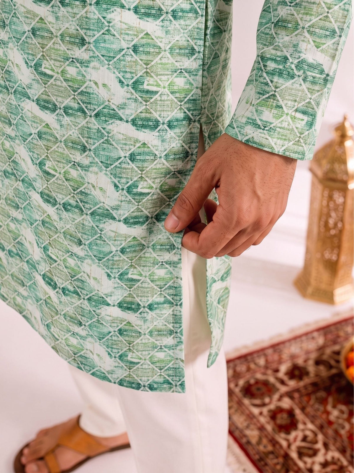 Celestial Golden Work Kurta - Jaipuri Crown