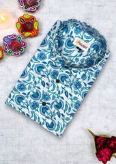 Cerulean Flowers - Jaipuri Crown