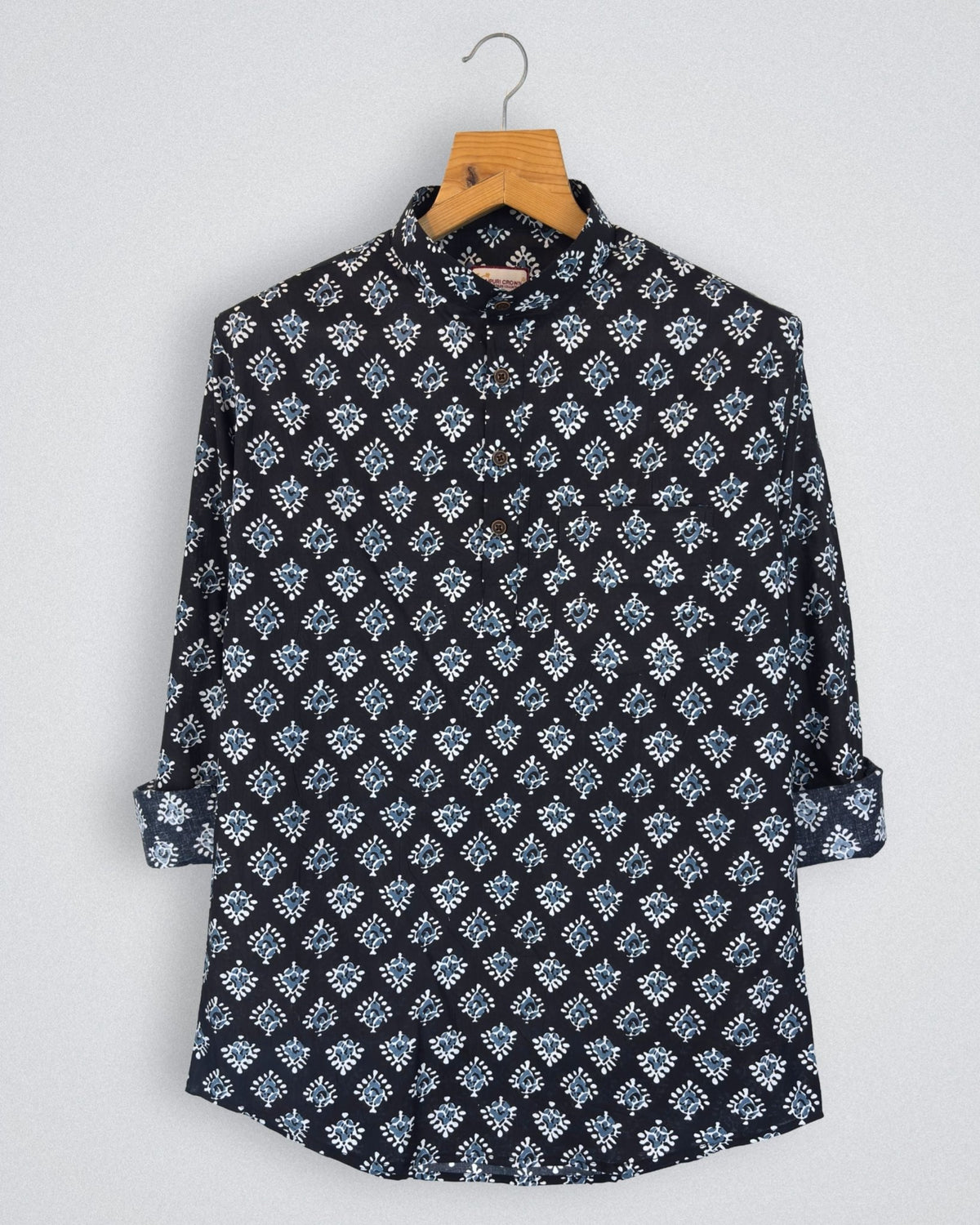 Charming Floral – Printed Cotton Short Kurta - Jaipuri Crown