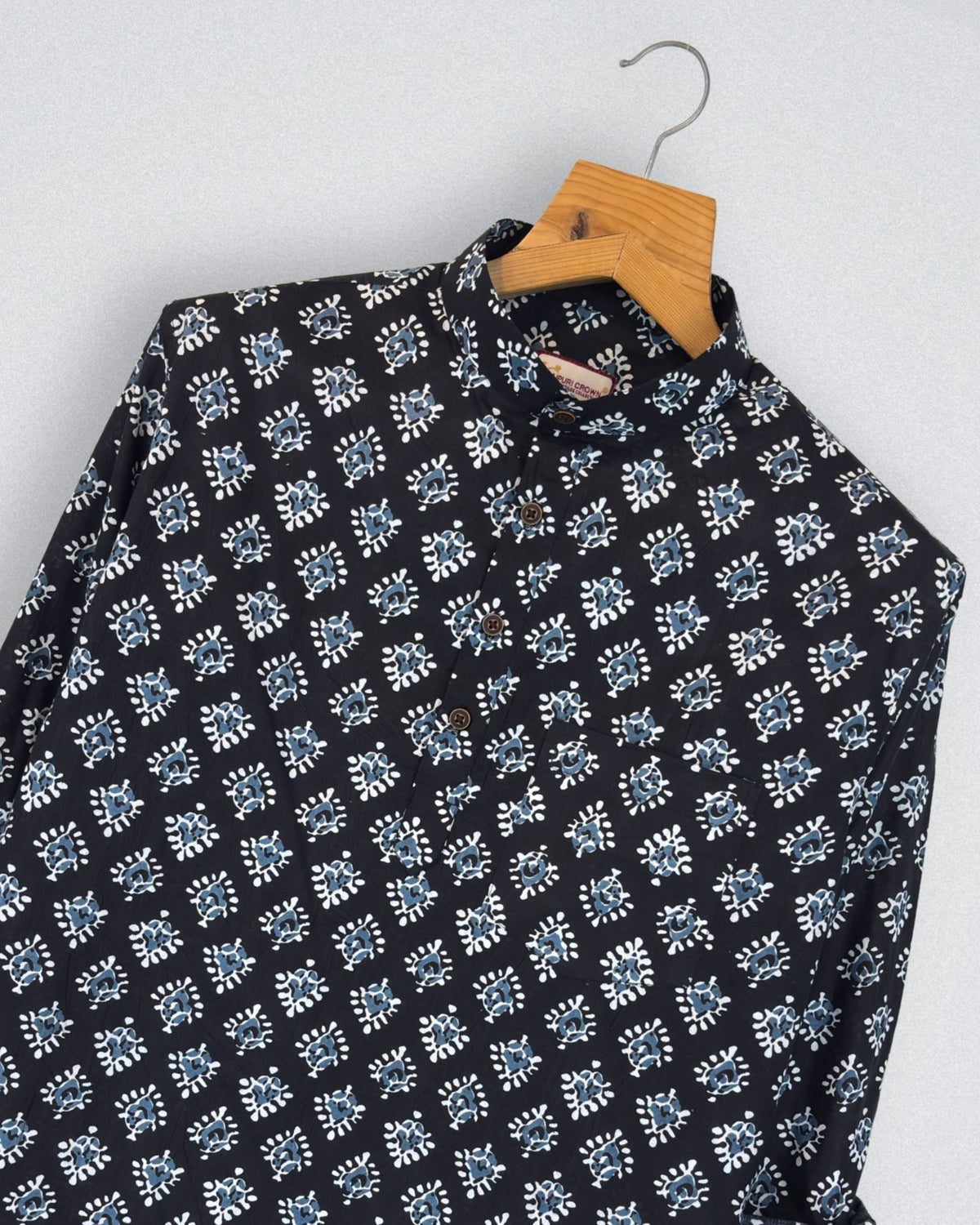 Charming Floral – Printed Cotton Short Kurta - Jaipuri Crown
