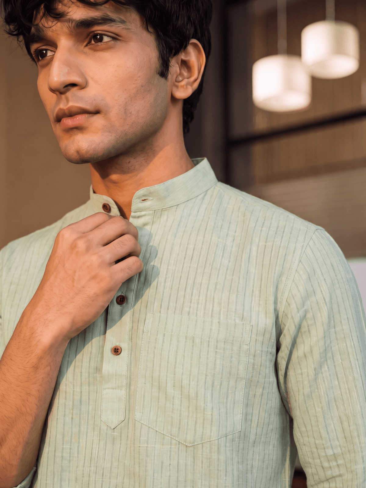 Charming Green – Printed Cotton Short Kurta - Jaipuri Crown