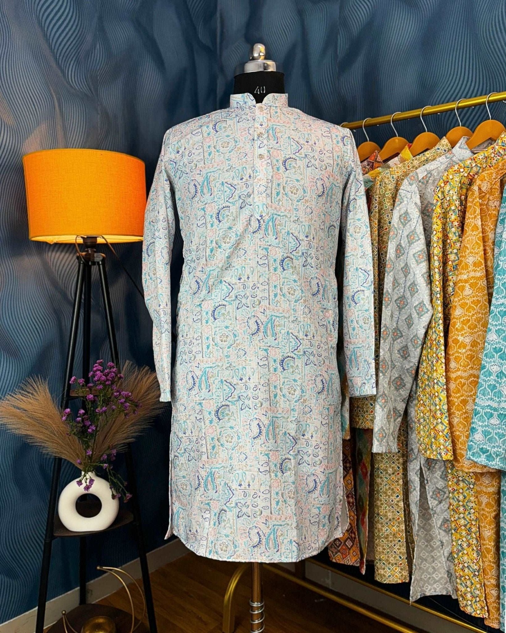 Chic Serenity Printed Kurta - Jaipuri Crown