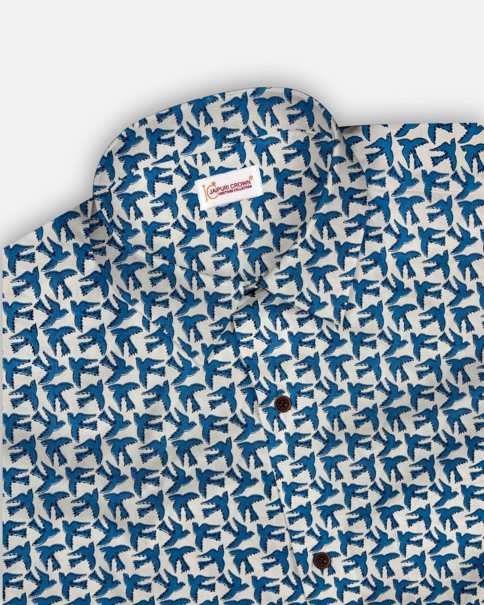 Chirping Charms Print - Jaipuri Crown