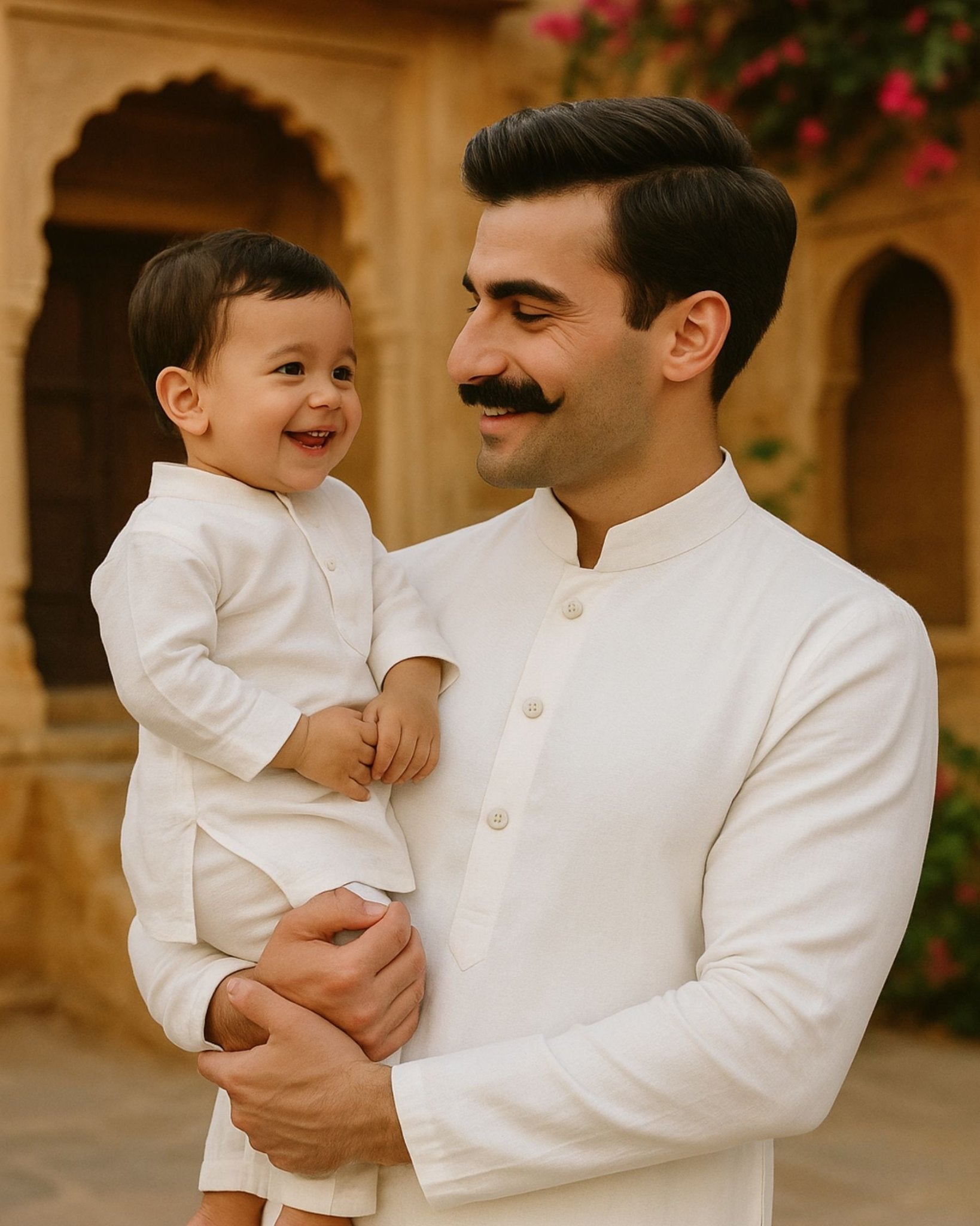Classic White Kurta Plain Kurta - Jaipuri Crown