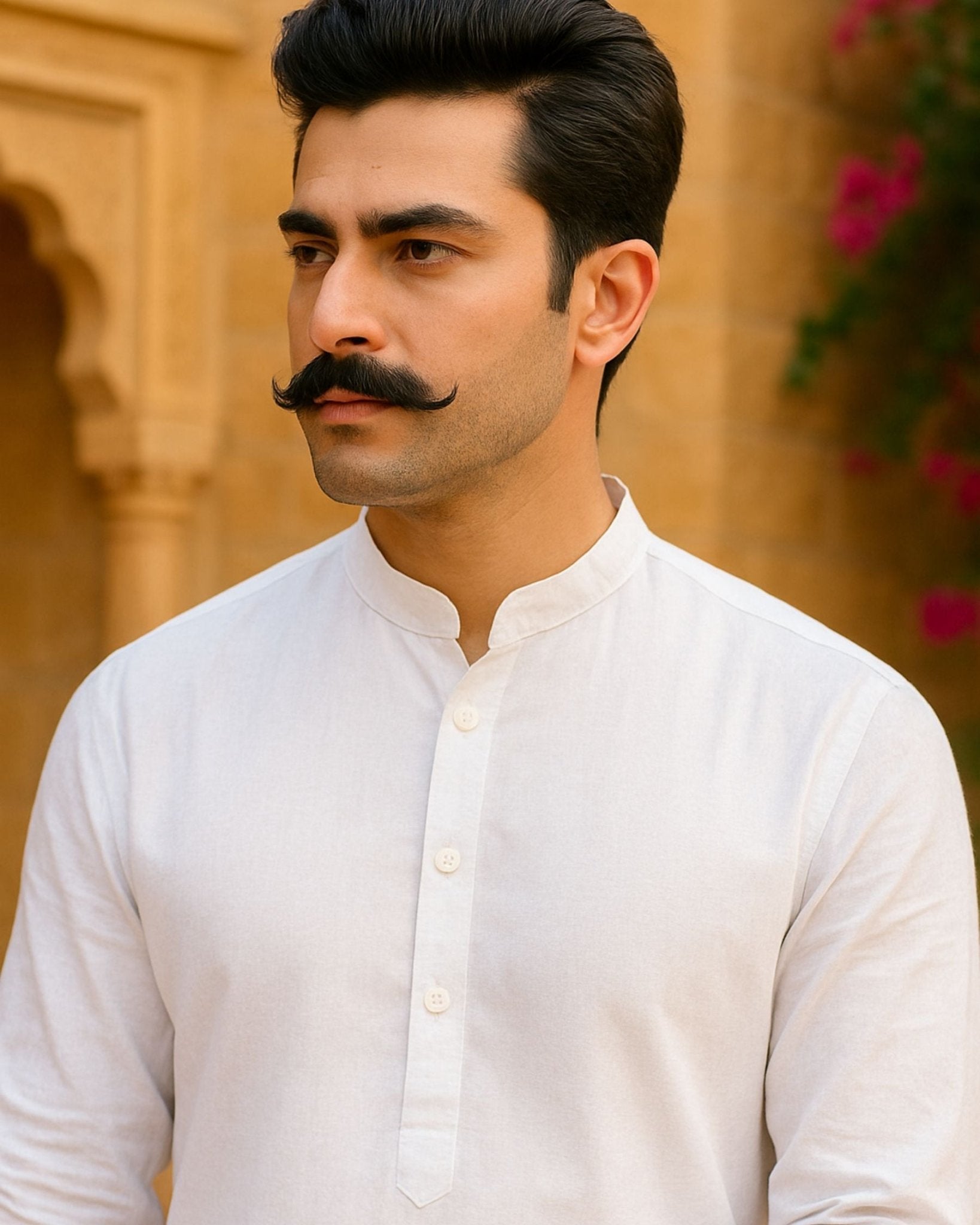 Classic White Kurta Plain Kurta - Jaipuri Crown