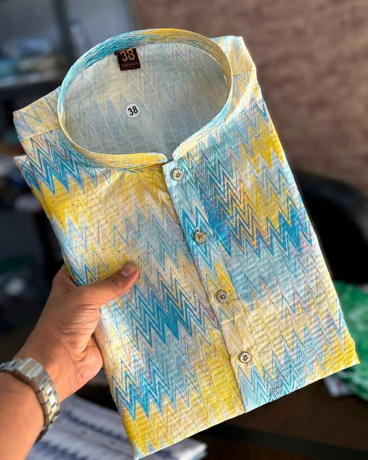 Coastal Zigzag Kurta - Jaipuri Crown