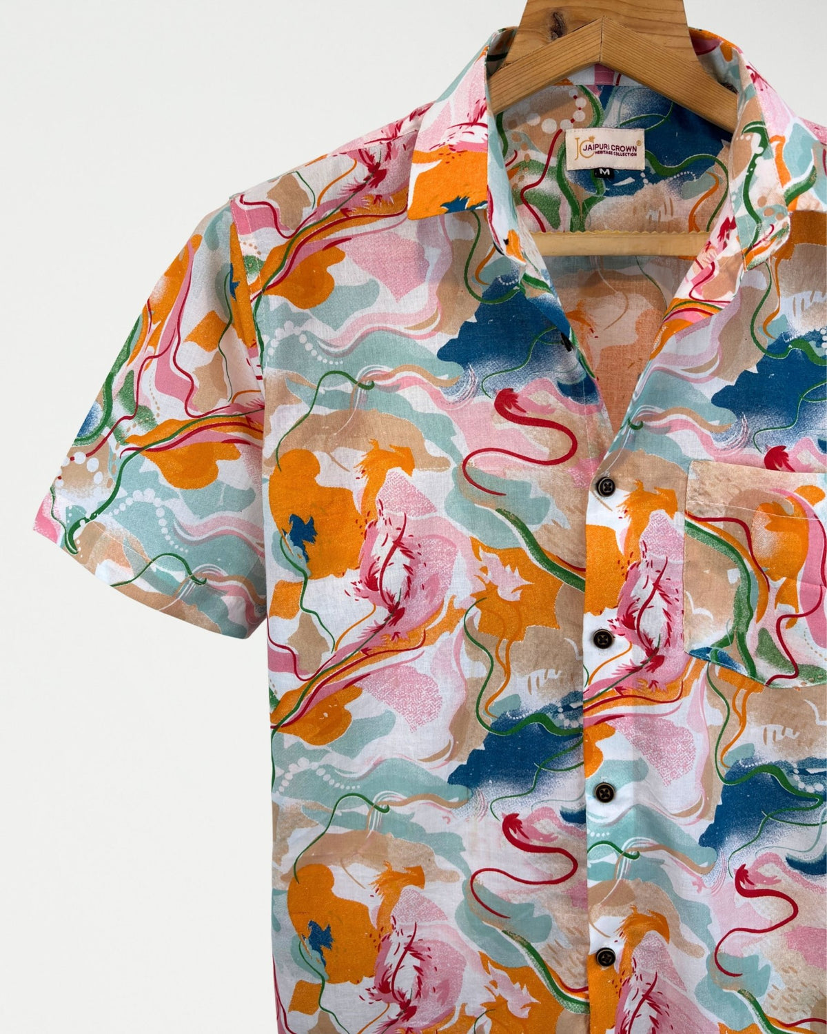 Color Splash – Half Sleeve Cotton Shirt - Jaipuri Crown