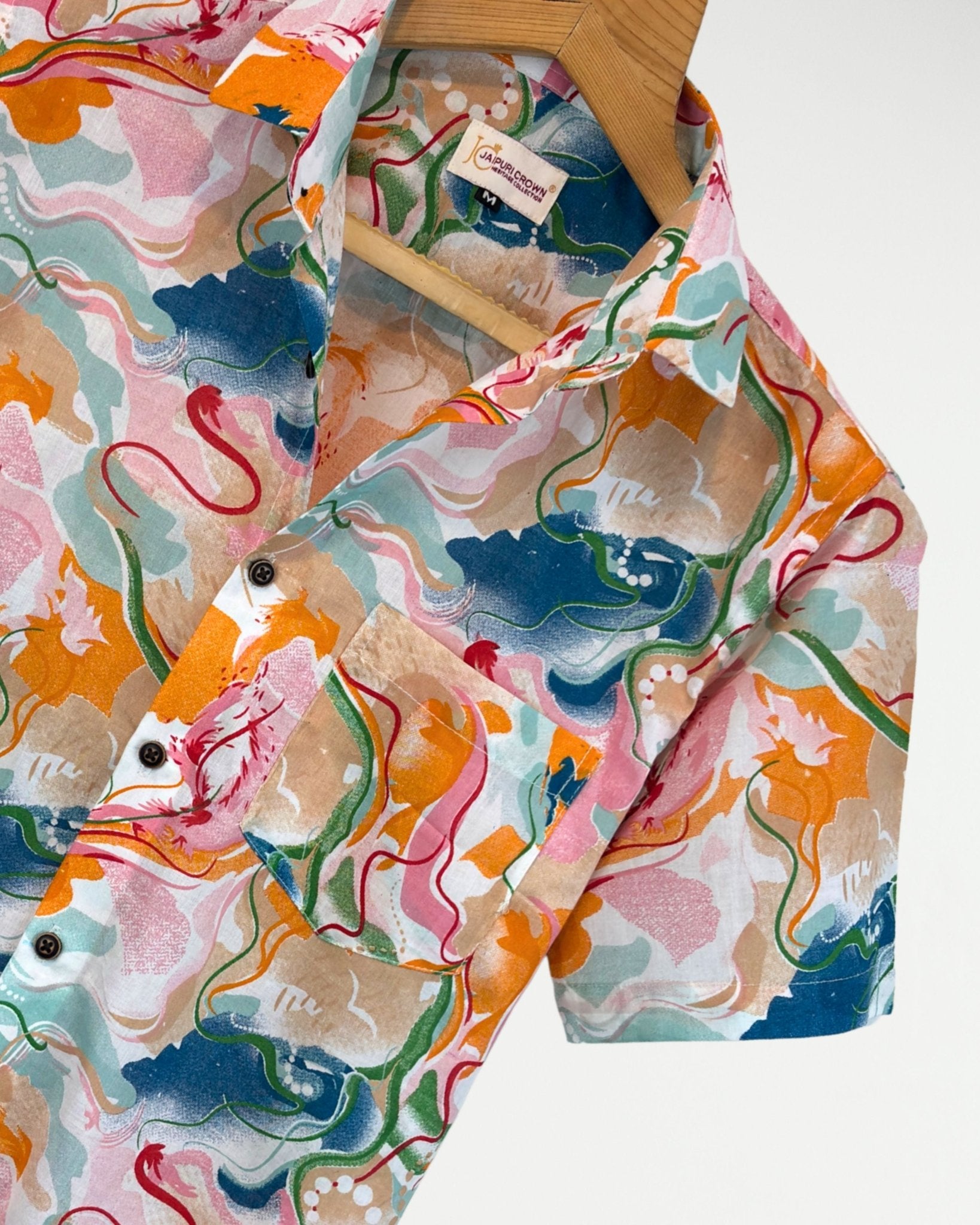 Color Splash – Half Sleeve Cotton Shirt - Jaipuri Crown