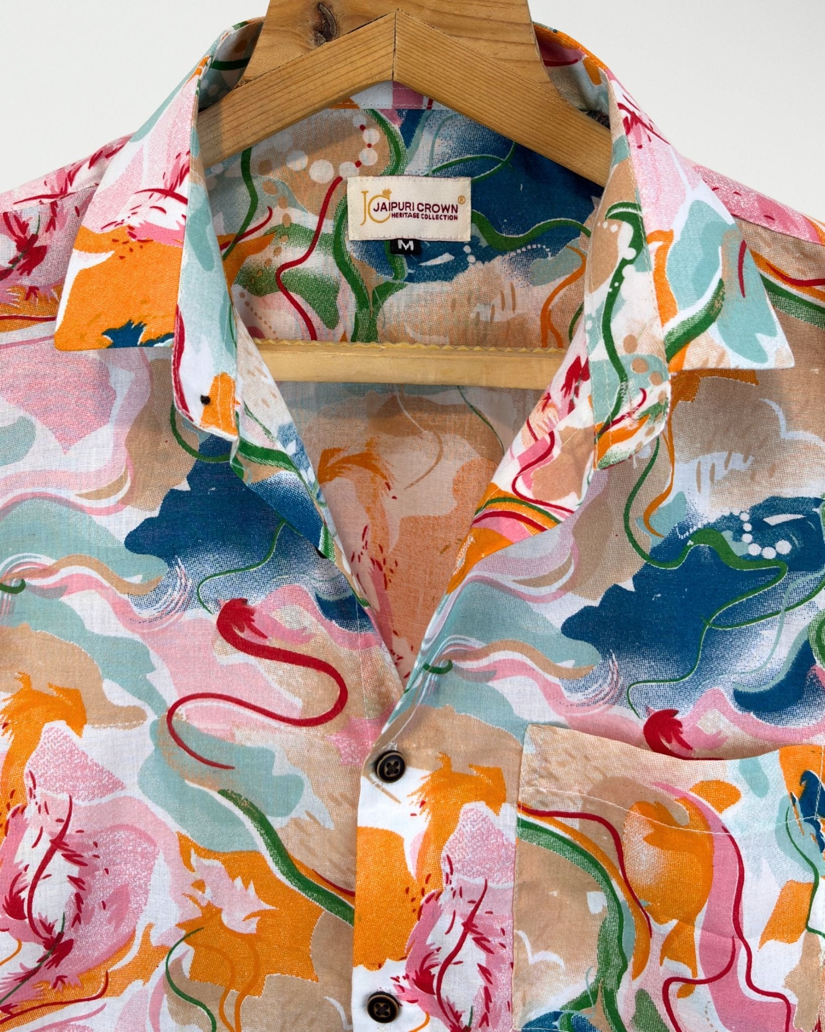 Color Splash – Half Sleeve Cotton Shirt - Jaipuri Crown