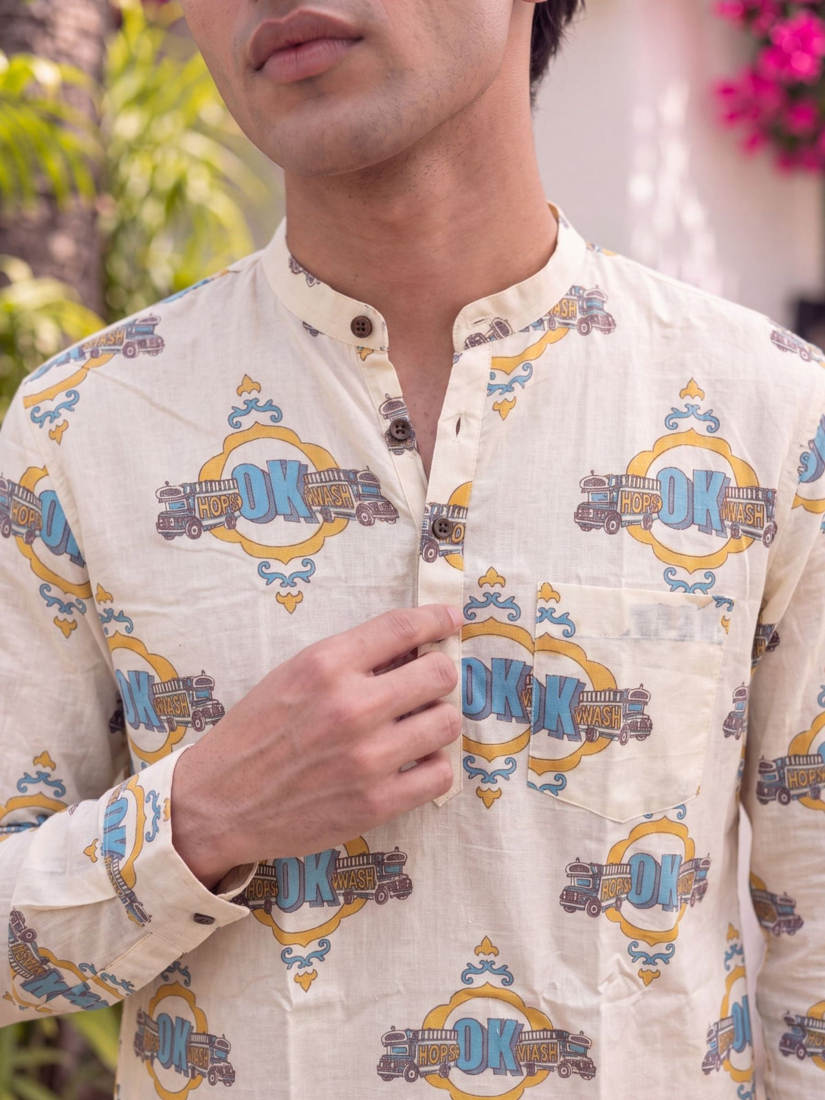 Cool Vibes – Printed Cotton Short Kurta – Jaipuri Crown