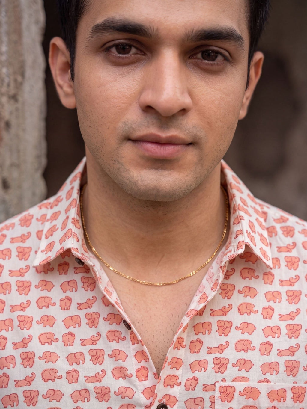 Coral Elephant Print – Cotton Full Sleeve Shirt - Jaipuri Crown