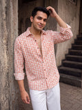 Coral Elephant Print – Cotton Full Sleeve Shirt - Jaipuri Crown