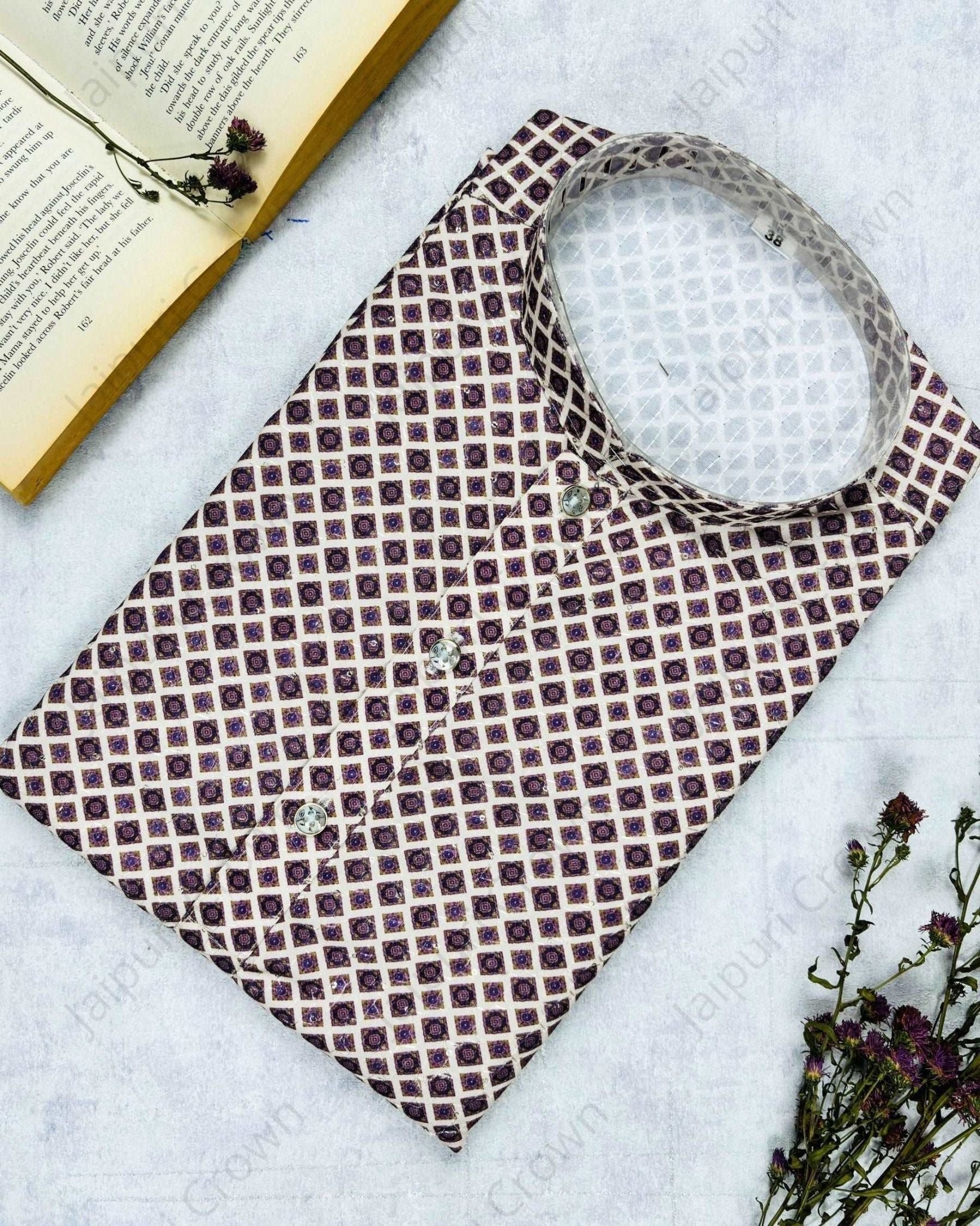 Creeping Printed Kurta - Jaipuri Crown