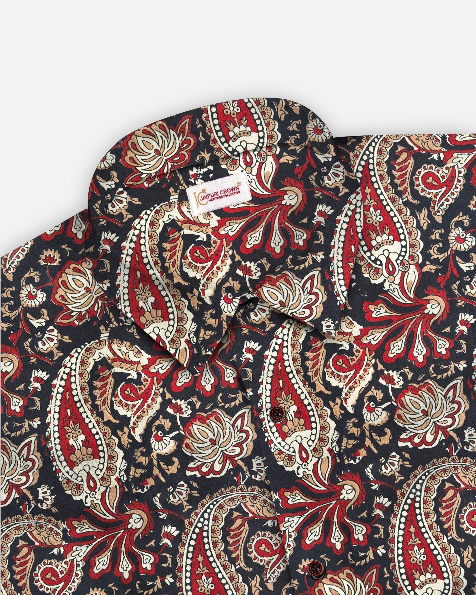 Crimson Kalamkari - Jaipuri Crown